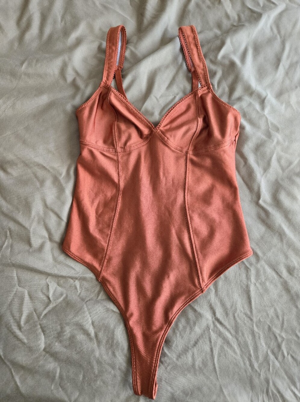 Urban Outfitters Rust Orange One-Piece Bodysuit
